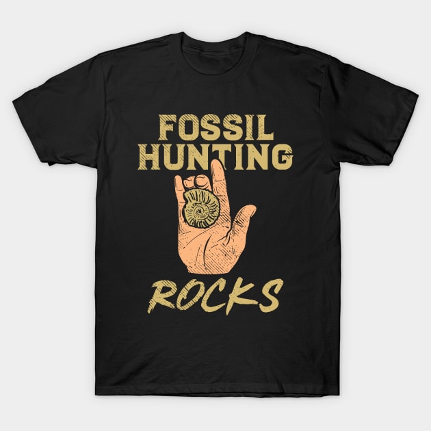 Fossil Hunting Rocks T-Shirt by maxdax